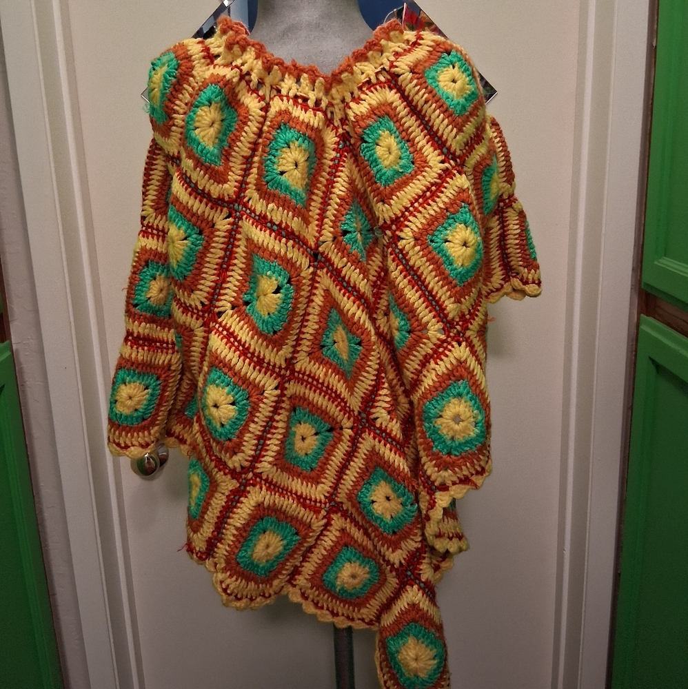 Vintage Crochet Poncho